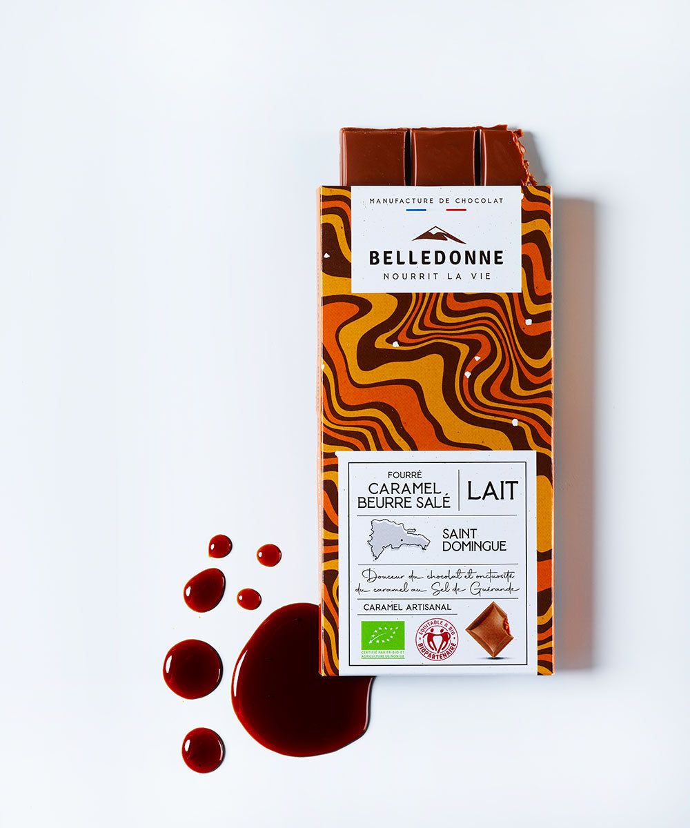 Tablette fourrée - chocolat au lait caramel beurre salé - 2