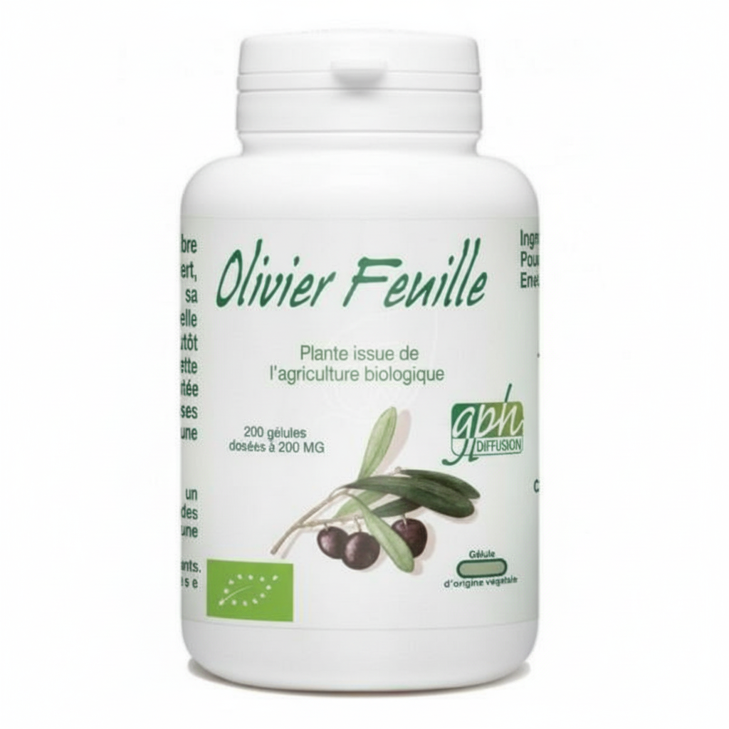 Olivier feuille bio 200 mg 200gelules