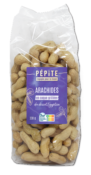 Arachides en coques, grillées bio - 1