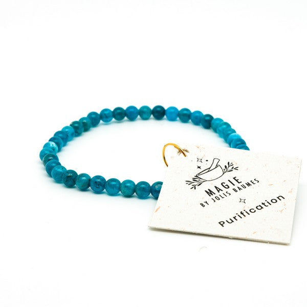 Jolis Baumes -- Bracelet purification apatite bleue