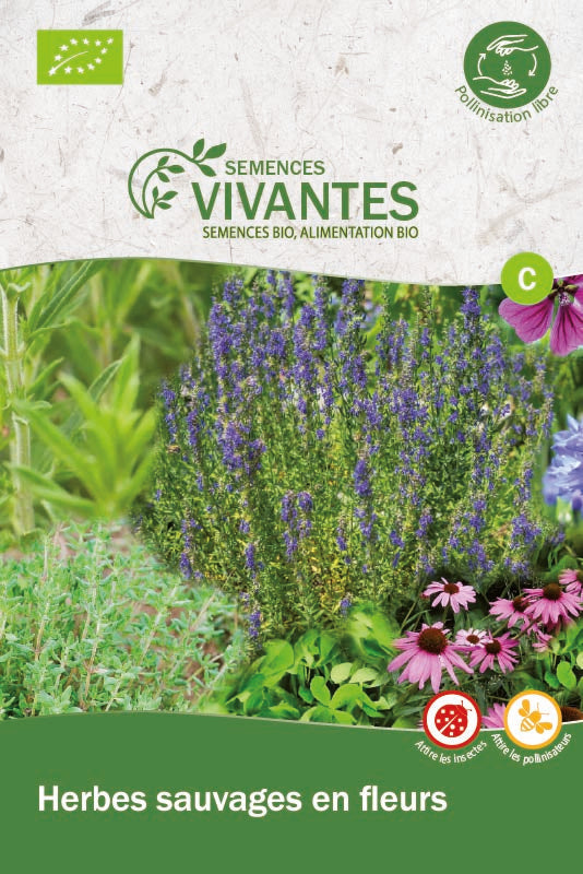 Semences Vivantes -- Mélange de fleurs sauvages Bio