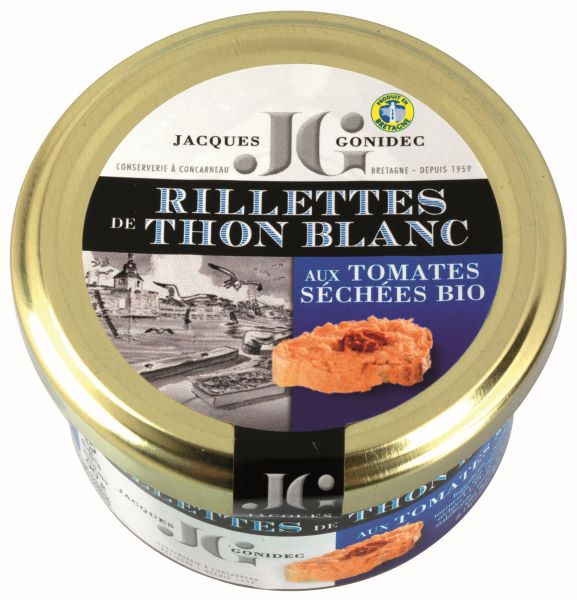 Jacques Gonidec -- Rillettes thon blanc tomates séchées bio - 90 g