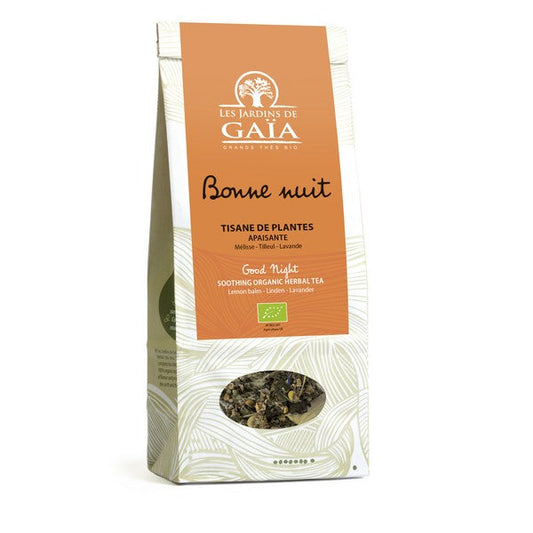 Jardins De Gaïa -- Tisane de plantes bio bonne nuit (mélisse tilleul lavande) Vrac - 300 g